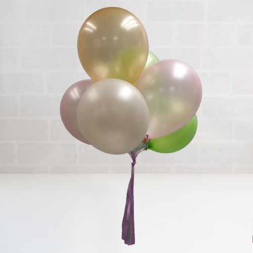 6 Assorted Helium Latex Balloons