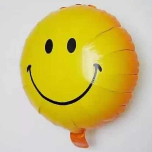 A Yellow Smile Mylar Balloon